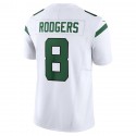 NY.Jets #8 Aaron Rodgers F.U.S.E. White Stitched jersey