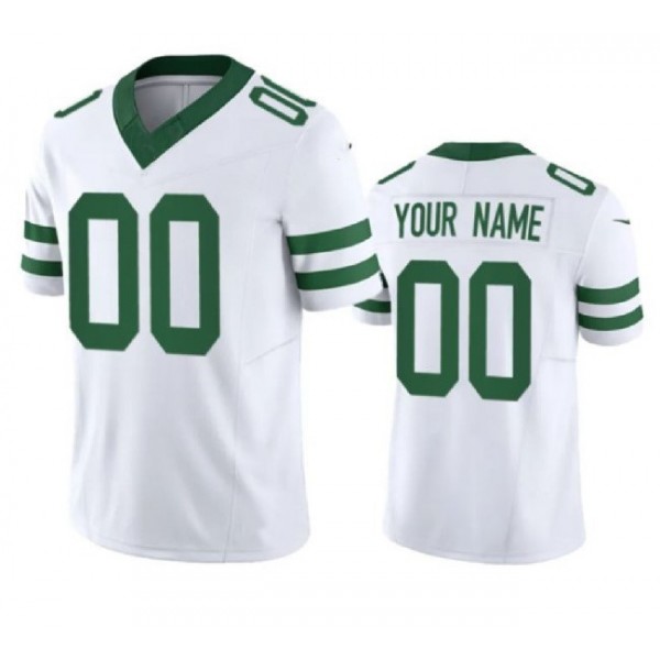 Custom NY.Jets White F.U.S.E. Throwback Stitched jersey