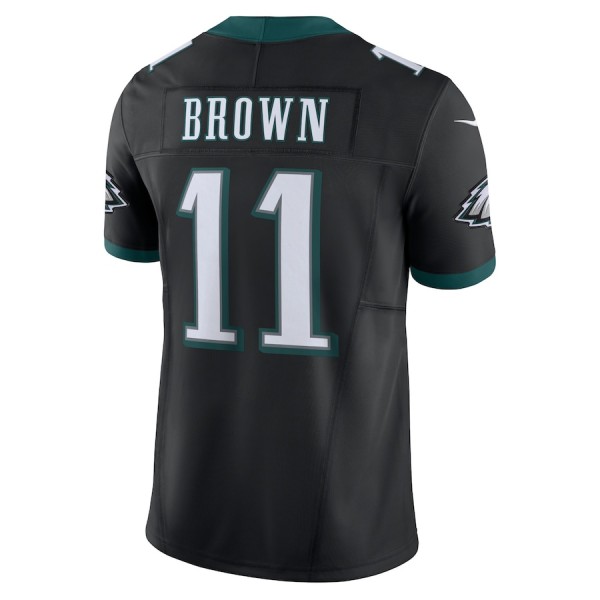 P.Eagles #11 A.J. Brown Black F.U.S.E. Stitched jersey