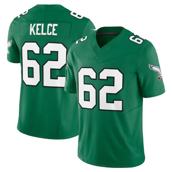 P.Eagles #62 Jason Kelce Green F.U.S.E. Stitched jersey