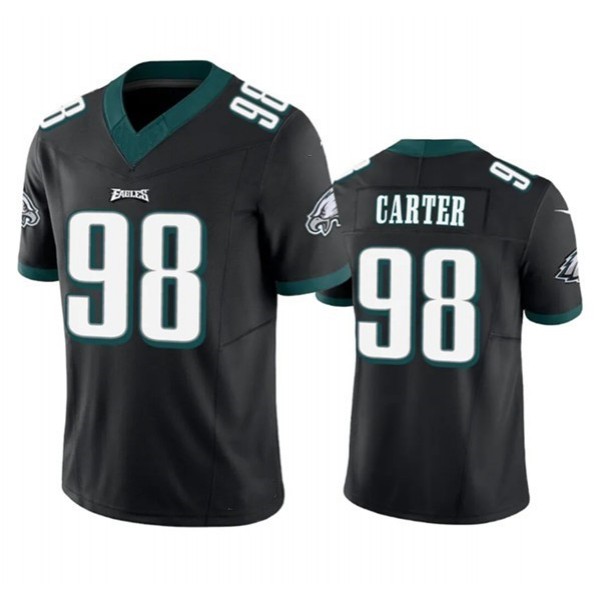 P.Eagles #98 Jalen Carter Black F.U.S.E. Stitched jersey