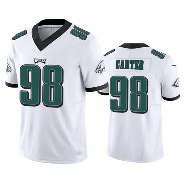 P.Eagles #98 Jalen Carter White F.U.S.E. Stitched jersey