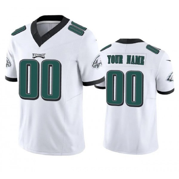 Custom P.Eagles White F.U.S.E Stitched jersey