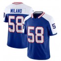 B.Bills #58 Matt Milano Blue/White F.U.S.E. Throwback Stitched jersey