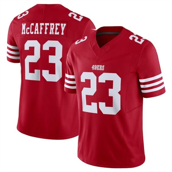 SF.49ers #23 Christian McCaffrey Red F.U.S.E. Stitched jersey