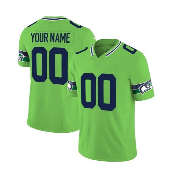 Custom S.Seahawks F.U.S.E. Green Stitched jersey