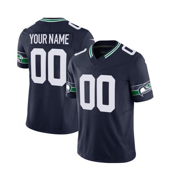 Custom S.Seahawks F.U.S.E. Navy Stitched jersey