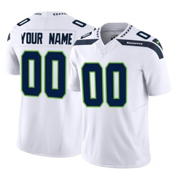 Custom S.Seahawks White F.U.S.E. Stitched jersey