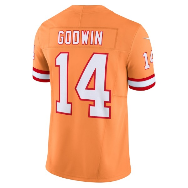 TB.Buccaneers #14 Chris Godwin Orange F.U.S.E. Throwback Stitched jersey