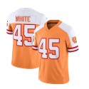 TB.Buccaneers #45 Devin White F.U.S.E. White/Gold Throwback Stitched jersey