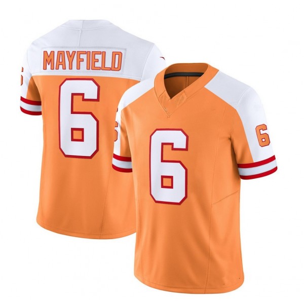 TB.Buccaneers #6 Baker Mayfield F.U.S.E. White/Gold Throwback Limited Jersey Stitched American Football Jerseys