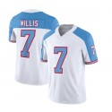 T.Titans #7 Malik Willis White/Blue F.U.S.E. Vapor Limited Throwback Jersey Stitched American Football Jerseys