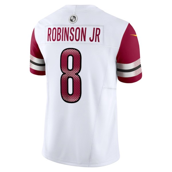 W.Commanders #8 Brian Robinson Jr. White F.U.S.E. Stitched jersey