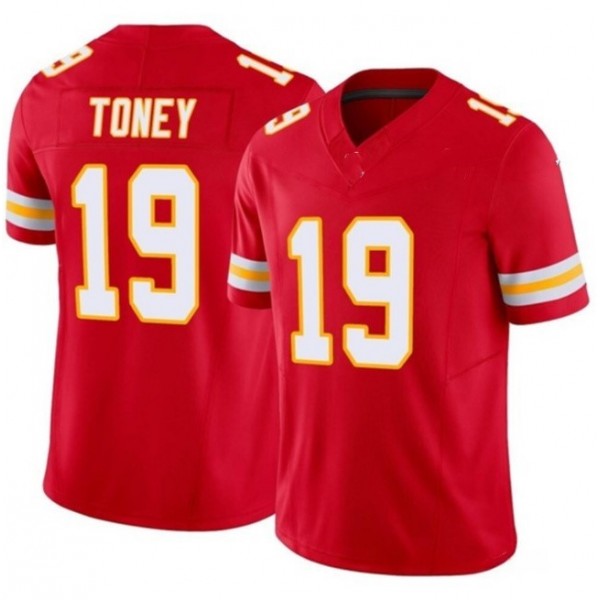 KC.Chiefs #19 Kadarius Toney Red F.U.S.E. Stitched jersey