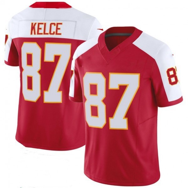 KC.Chiefs #87 Travis Kelce Red/White F.U.S.E. Stitched jersey