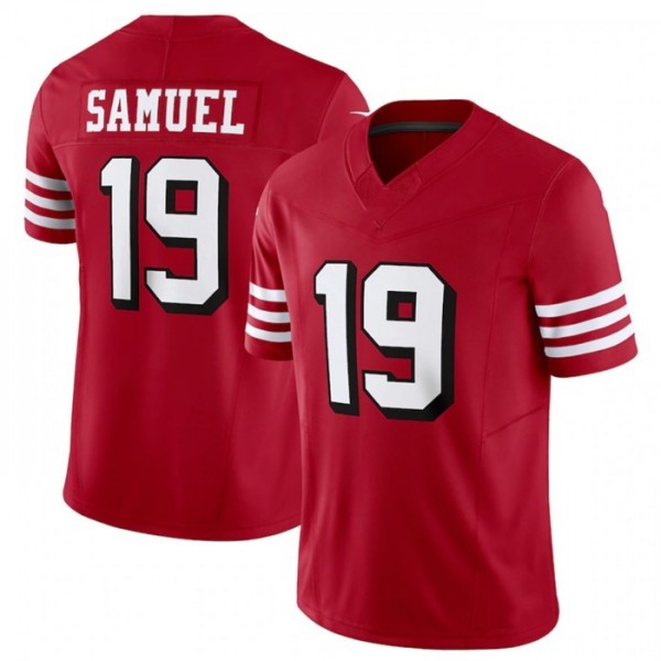 SF.49ers #19 Deebo Samuel New Red F.U.S.E. Stitched jersey