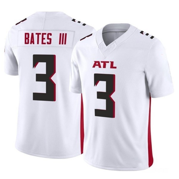 A.Falcons #3 Jessie Bates III White F.U.S.E. Stitched jersey