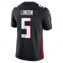 A.Falcons #5 Drake London Black F.U.S.E. Stitched jersey