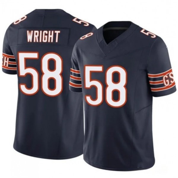 C.Bears #58 Darnell Wright Navy F.U.S.E. Stitched jersey