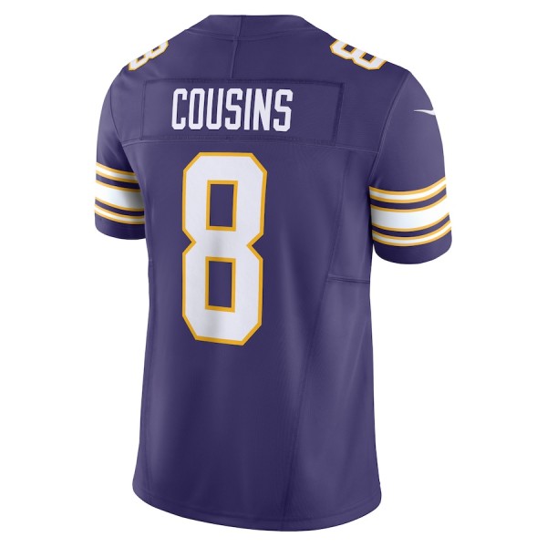 MN.Vikings #8 Kirk Cousins Purple F.U.S.E. Stitched jersey