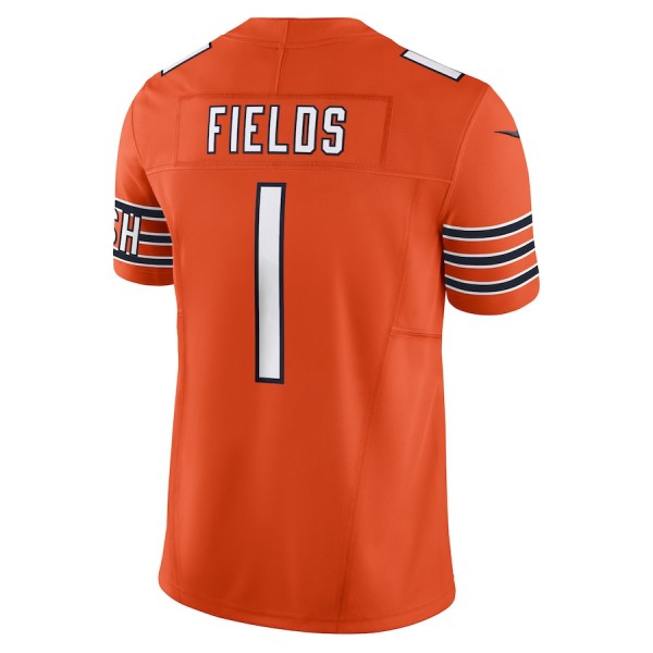 C.Bears #1 Justin Fields Orange F.U.S.E. Stitched jersey