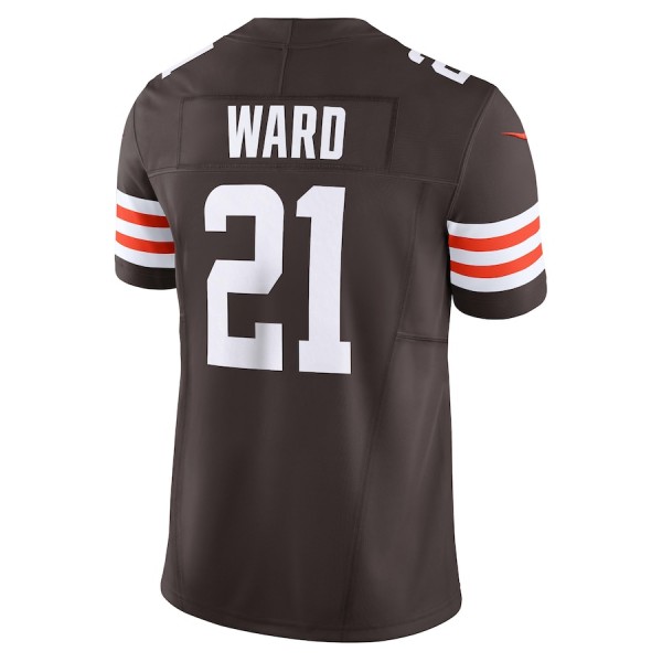 C.Browns #21 Denzel Ward Brown F.U.S.E. Stitched jersey